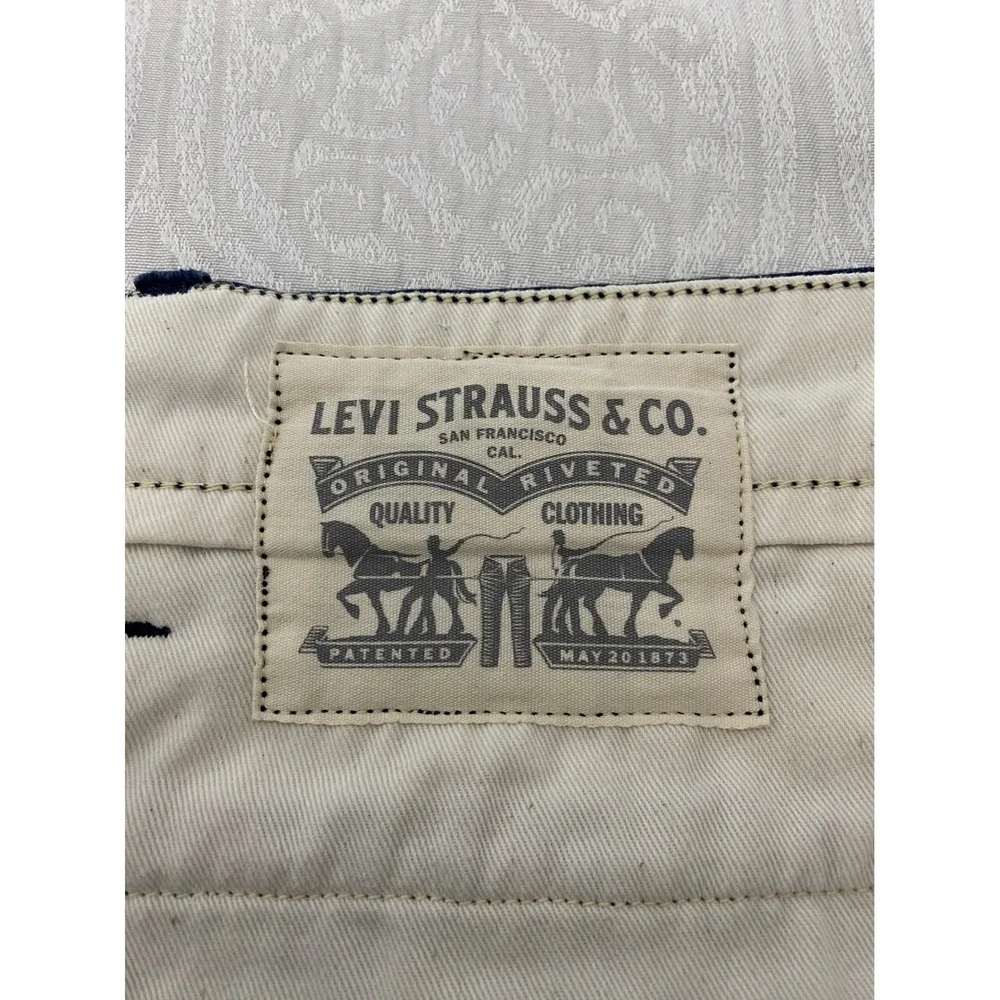 Levis Mens Navy Blue Cotton Stretch Chino Jogger Pants 36x27